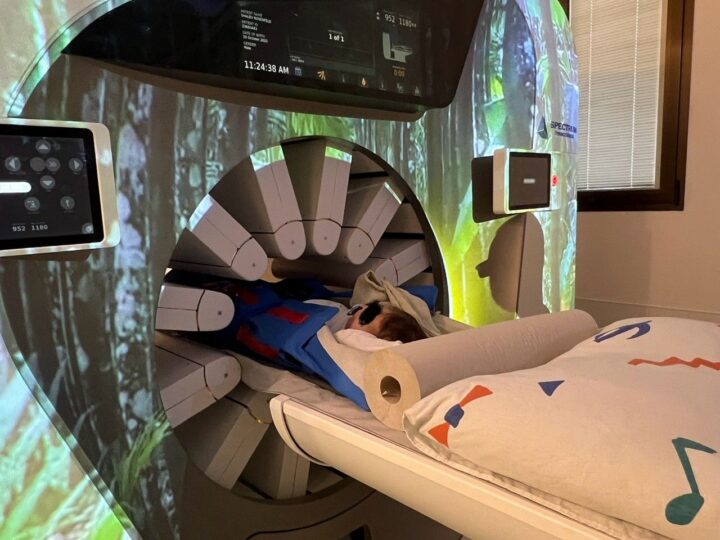 Children can spend much less time in nuclear medicine imaging machines thanks to the Veriton-CT. Photo courtesy of Schneider Children’s Medical Center