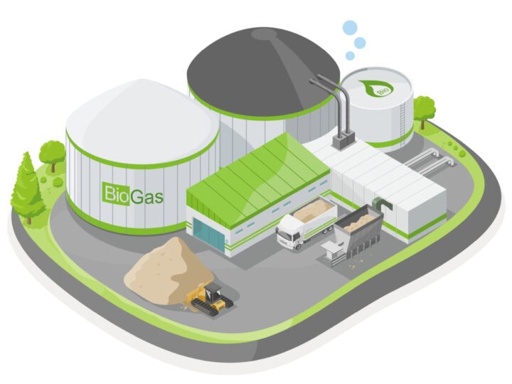 Illustration of a biogas plant by Allahfoto via Shutterstock.com