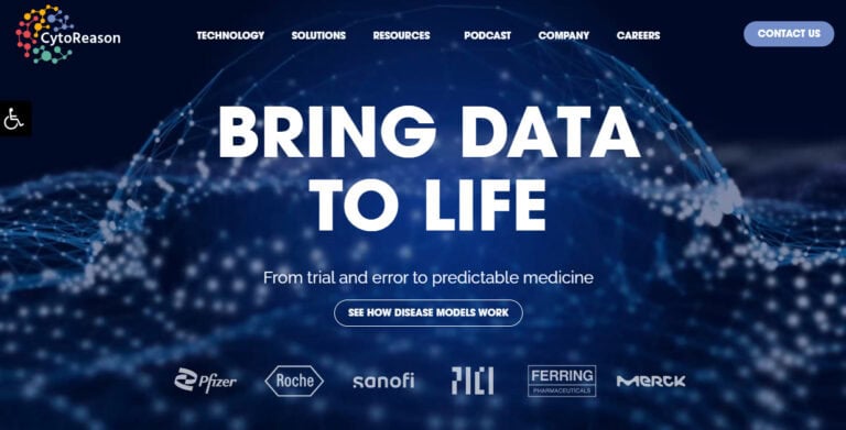 CytoReason aims to innovate in the field of disease modelling. Screenshot from cytoreason.com