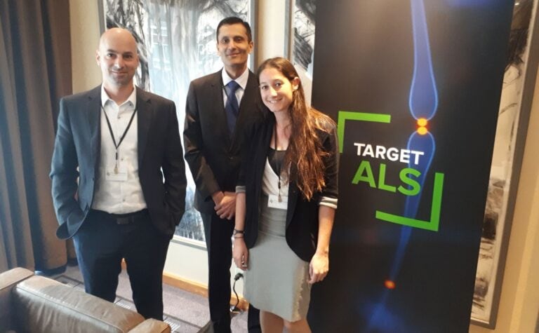 NeuroSense personnel at an event for Target ALS, a foundation committed to the search for effective treatments. Photo courtesy of NeuroSense