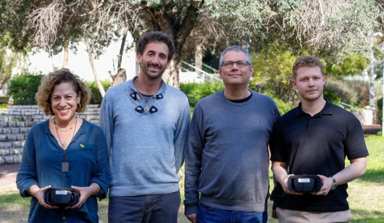 OtheReality’s founders, from left: COO Yotvat Palter-Dycian, CEO Elik Almog, CCO & R&D VP Prof. Motti Neiger and CMO Yair Neiger. Photo by Hodaya Yahav