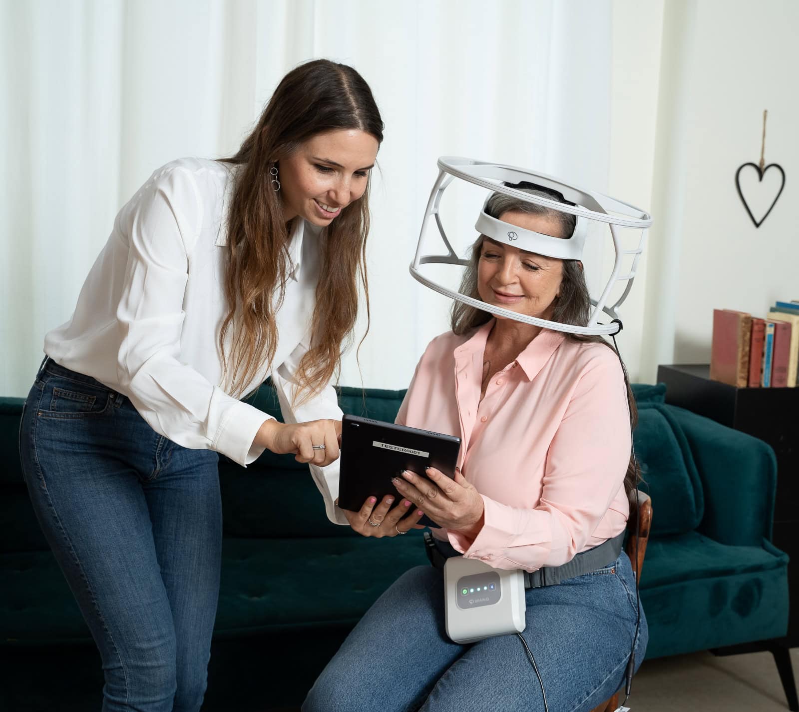 The latest Brain.Q device in use. Photo courtesy of Brain.Q