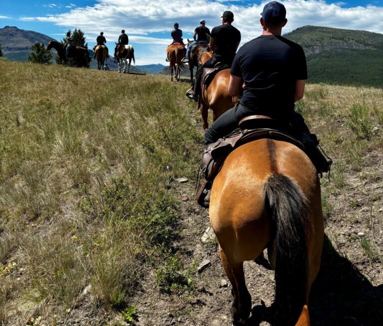 IDF vets on horseback at K Bar L Ranch in Montana. Photo courtesy of Healing in Nature
