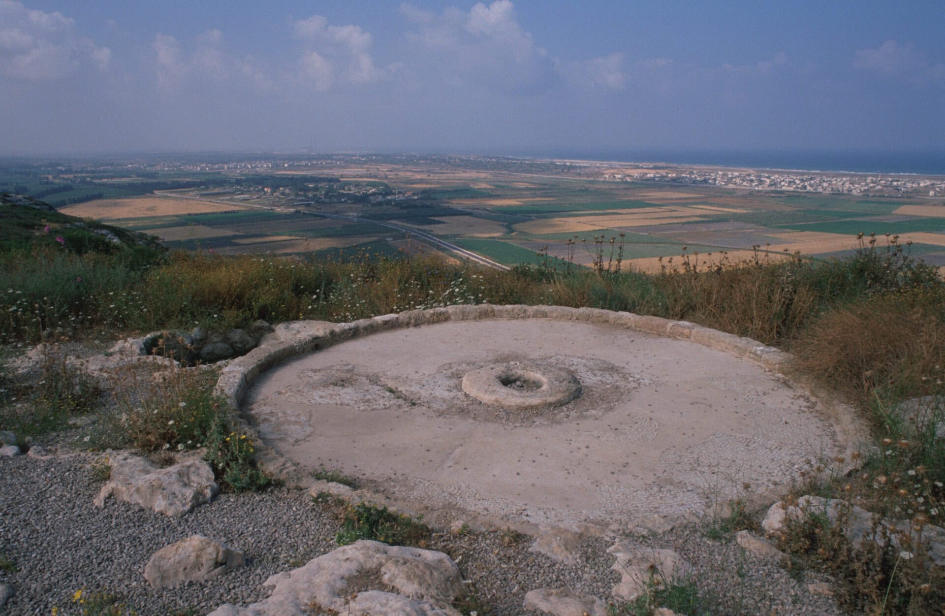 The view from Ramat Hanadiv Memorial Gardens on the Carmel Mountains, near Zichron Ya'akov, where Baron Edmond de Rothschild and his wife are buried. Photo by Doron Horowitz/Flash90