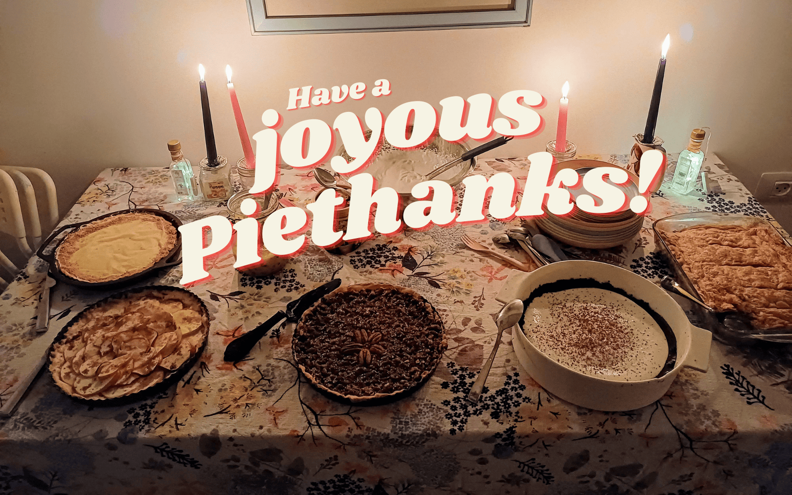 A delicious Piethanks banquet awaiting its first takers. Photo by Zachy Hennessey