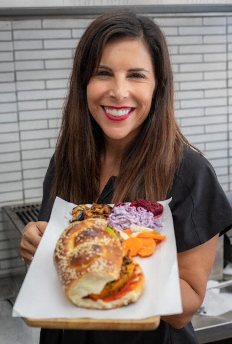 Adi Rozen showing an example of local cuisine on her Culinary Story tour. Photo courtesy of Adi Rozen