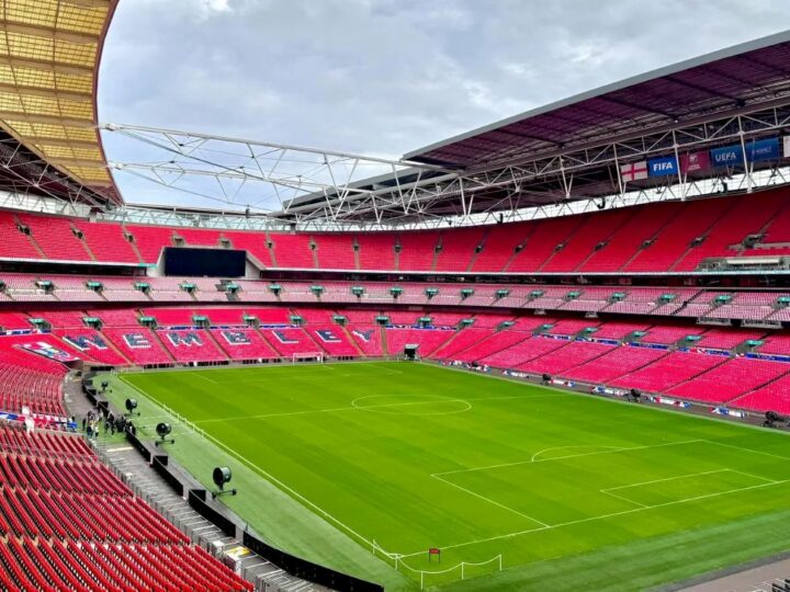 Wembley Stadium in London. Photo by Simon Gough on Pexels.com