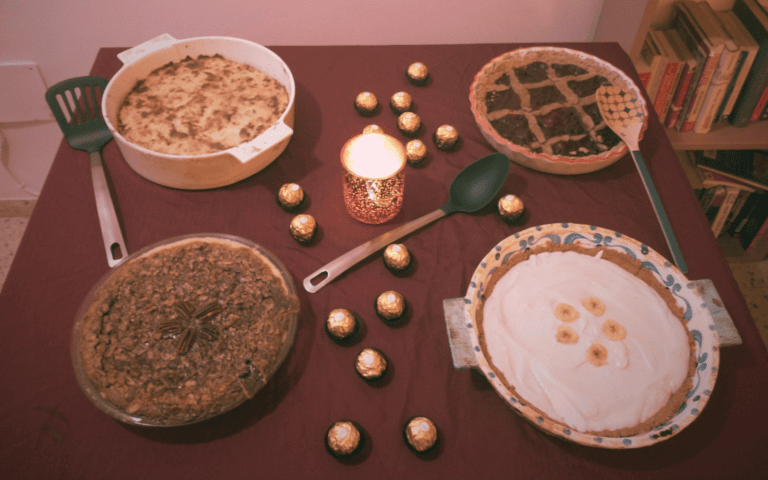 During our first few Piethanks celebrations, we didn’t have the forethought to purchase a pie-serving utensil, but we made do! Photo by Zachy Hennessey