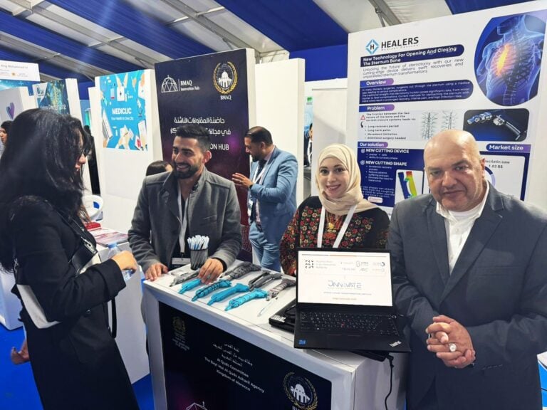 Jinnovate portfolio startups exhibiting in the medical conference International eHealth Forum in Casablanca, Morocco. Photo courtesy of Jinnovate