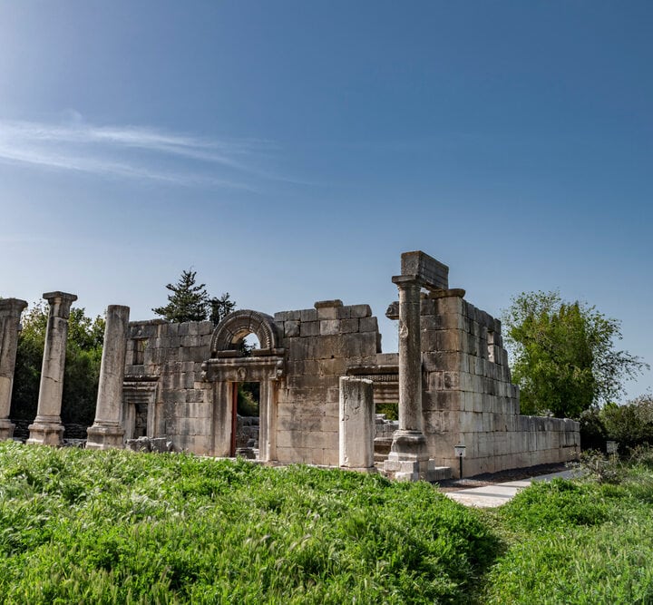 Ancient synagogue ruins at the Bar'am National Park in Israel. Photo by Belikova Oksana via Shutterstock