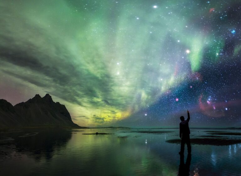 Aurora and Orion in Vesterhorn, Iceland, October 2022. Photo by Roi Levi