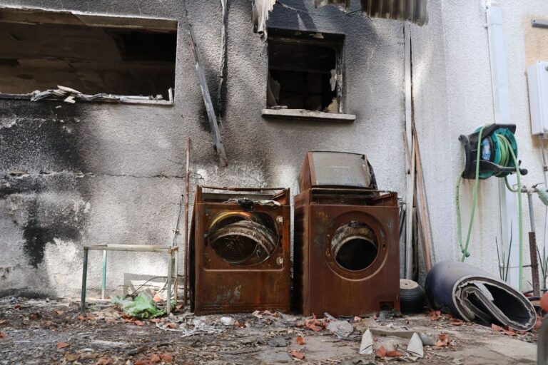 A devastated kibbutz on the Gaza border. Photo by Omri Zangen