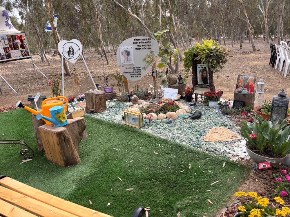 A large memorial at the Nova festival site. Photo by Natalie Selvin