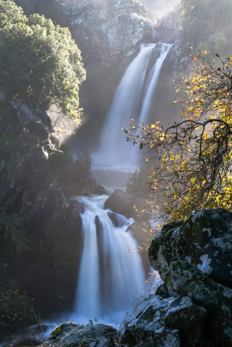 The Sa'ar Waterfall flowing after heavy rains in the Golan Heights, northern Israel. Photo by Mila Aviv/Flash90