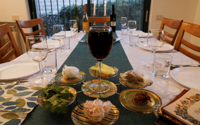 The tantalizing fifth glass of wine: Elijah’s cup. Photo by Nati Shohat/Flash90