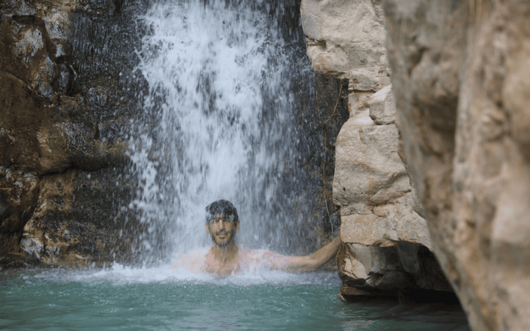 Taking “forest bathing” literally. Photo by Shaked Gorbatt