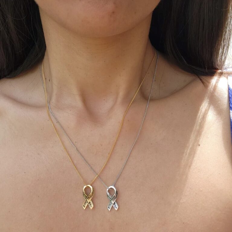 Bring Them Home ribbon necklace. Photo by Jewselry via Etsy