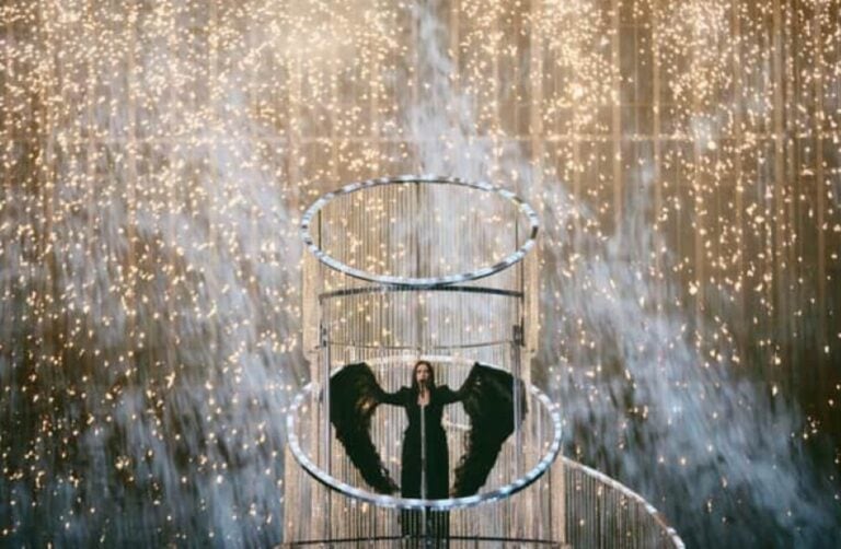 Yuval Rafael at her rehearsal in Basel, May 9, 2025. Photo by Alma Bengston/European Broadcasting Union