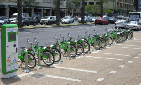 Tel Aviv bike rental station