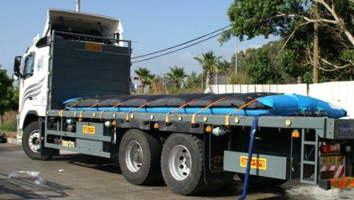 Sokol water pillow on truck