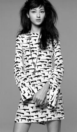 Gun print dress