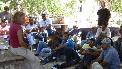 Michal Vital-Baron giving a lecture