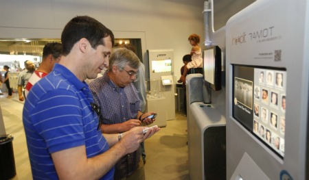 Checking out interactive tech for movies. Photo courtesy of Bloomfield Science Museum